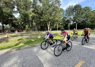 NWCC Vintage Park Starbucks Ride 45 Group of cyclists riding on a scenic outdoor trail during daytime, promoting community cycling events.