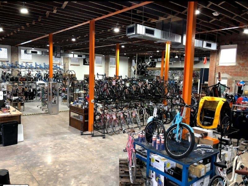 Houston Bike Shops 28 blue line