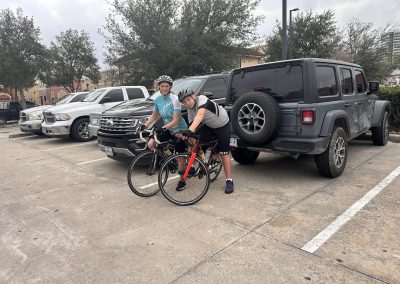 Cycling In Houston - NWCC Recent Activities Gallery 566 Youth biking team preparing for a cycling ride at Northwest Cycling Club parking lot.