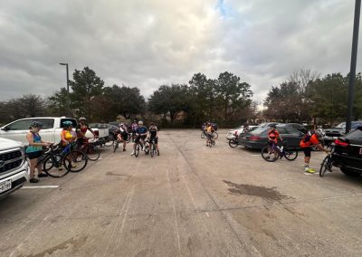Cycling In Houston - NWCC Recent Activities Gallery 569 Cycling group at Northwest Cycling Club parking lot ready for a ride.