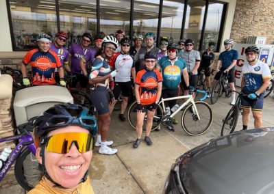 Cycling In Houston - NWCC Recent Activities Gallery 570 Vibrant group of cyclists ready for a ride at Northwest Cycling Club event.