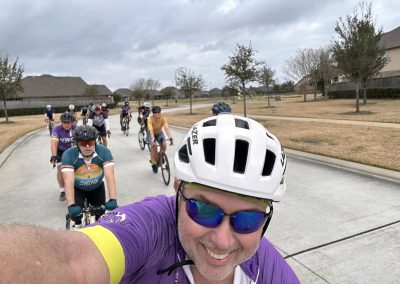 Cycling In Houston - NWCC Recent Activities Gallery 558 Group cycling ride with Northwest Cycling Club members in suburban neighborhood.