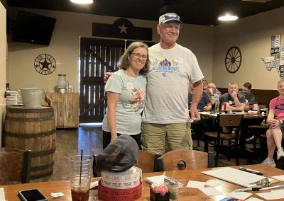 Cycling In Houston - NWCC Recent Activities Gallery 534 Enjoying a group dinner after cycling with Northwest Cycling Club, promoting active lifestyle and community biking events.