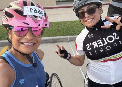 Cycling In Houston - NWCC Recent Activities Gallery 514 Active women cyclists smiling with bikes during Northwest Cycling Club event.