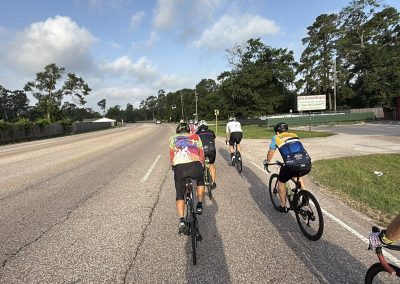 Cycling In Houston - NWCC Recent Activities Gallery 496 Cycling group riding on open road - Northwest Cycling Club, outdoor cycling event.