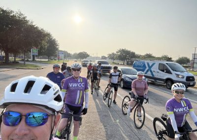 Cycling In Houston - NWCC Recent Activities Gallery 485 Cycling group from Northwest Cycling Club at a morning ride in Houston, promoting community and fitness.