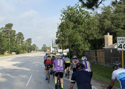 Cycling In Houston - NWCC Recent Activities Gallery 468 Cycling group riding on open road with Northwest Cycling Club, outdoor biking, community cyclists.