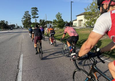 Cycling In Houston - NWCC Recent Activities Gallery 418 Group cycling ride with Northwest Cycling Club, showing riders on a scenic open road.