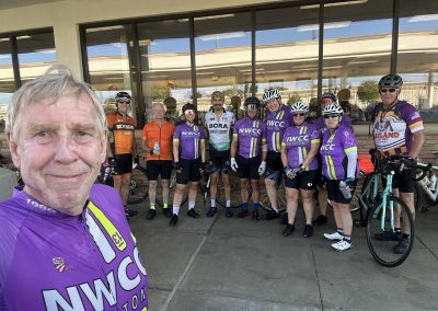 Cycling In Houston - NWCC Recent Activities Gallery 361 Group of cyclists at Northwest Cycling Club event, showcasing team spirit in cycling community.