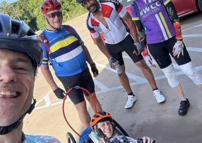 Cycling In Houston - NWCC Recent Activities Gallery 355 Group of cyclists at Northwest Cycling Club event, showcasing inclusive road biking in Houston.