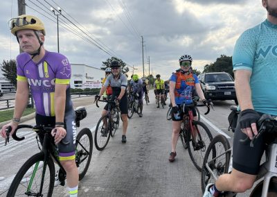 Cycling In Houston - NWCC Recent Activities Gallery 262 Cycling group from Northwest Cycling Club ready for a community ride on a scenic road.