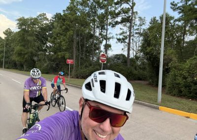Cycling In Houston - NWCC Recent Activities Gallery 320 Biking with Northwest Cycling Club during outdoor cycling event in scenic area.