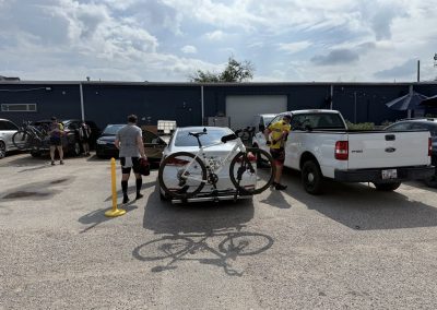 Cycling In Houston - NWCC Recent Activities Gallery 253 Bicycle transport at Northwest Cycling Club event, members preparing for cycling ride.