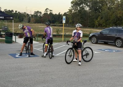 Cycling In Houston - NWCC Recent Activities Gallery 232 Cyclists preparing at Northwest Cycling Club for a scenic ride, showcasing community cycling events and bike safety.