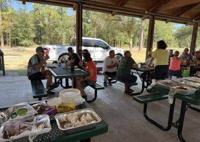 Cycling In Houston - NWCC Recent Activities Gallery 160 Outdoor community cycling event with Northwest Cycling Club in a picnic shelter.