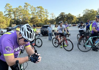 Cycling In Houston - NWCC Recent Activities Gallery 181 Cycling group at Northwest Cycling Club in Houston, TX, preparing for a ride.