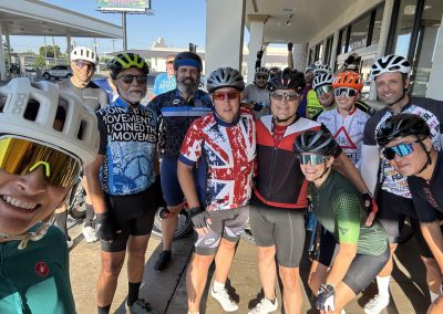 Cycling In Houston - NWCC Recent Activities Gallery 137 Group of enthusiastic cyclists at Northwest Cycling Club ride event, showcasing community and bike riding fun.