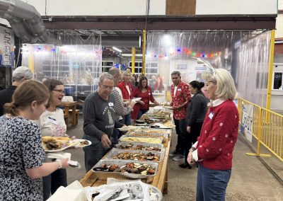 Cycling In Houston - NWCC Recent Activities Gallery 101 Freshers enjoying a holiday party with a buffet at Northwest Cycling Club event.