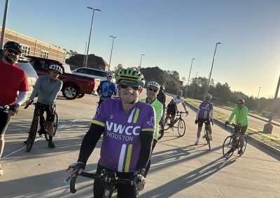 Cycling In Houston - NWCC Recent Activities Gallery 27 Group cycling event with NWCC Houston bike club members outdoors.