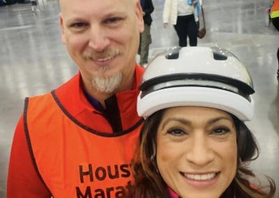 Cycling In Houston - NWCC Recent Activities Gallery 24 Optimized ALT text: Cyclists at Northwest Cycling Club Marathon event in a large indoor venue.