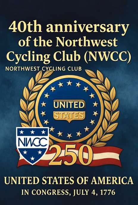Board Meeting Minutes 5 Celebrating 40th anniversary of Northwest Cycling Club (NWCC) in the USA.